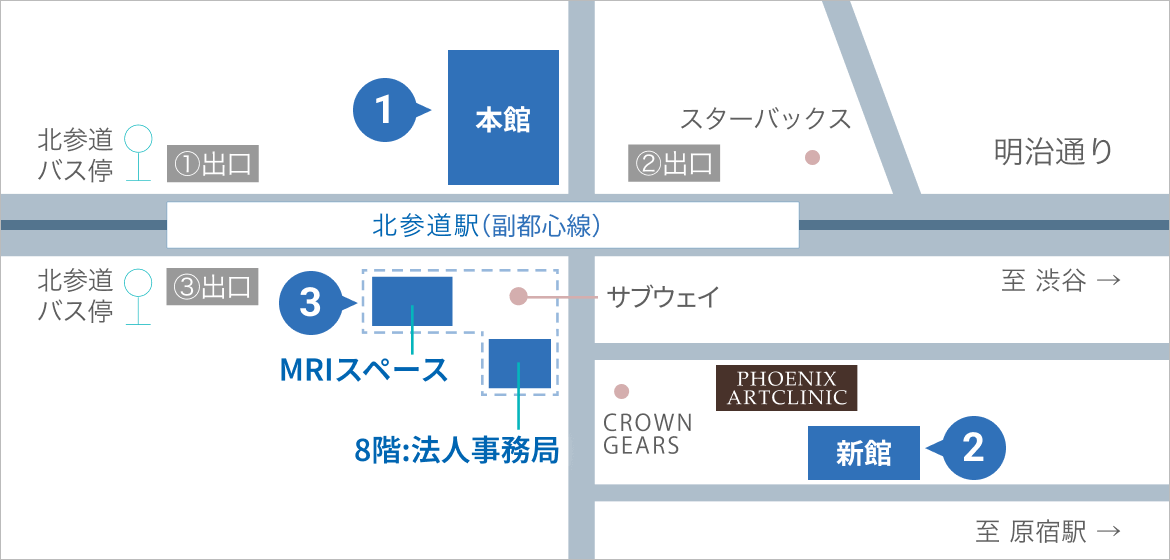 受付場所のマップ